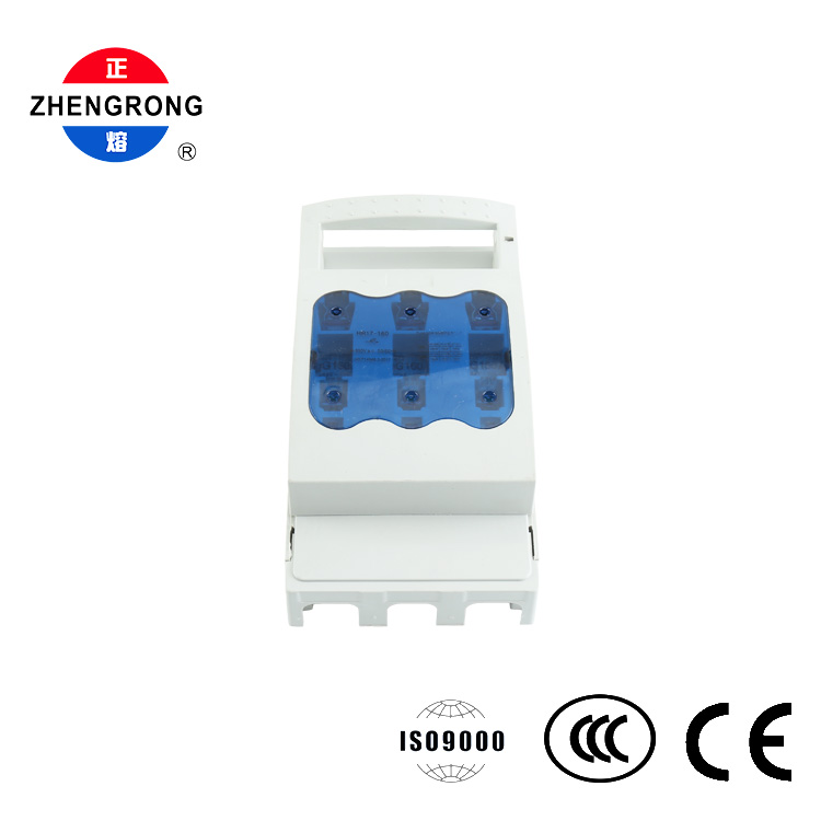 Seccionador de interruptor de fusível de 3 polos 160A 690V trilho DIN