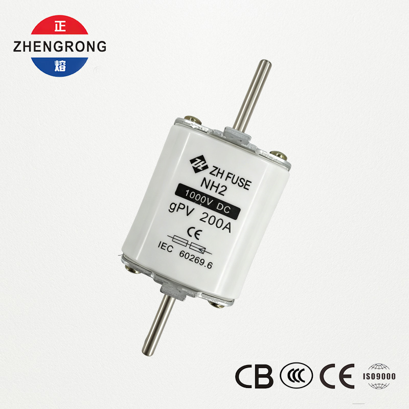Elo fusível fotovoltaico NH2 200A 1000V DC gPV - certificado IEC 60269.6