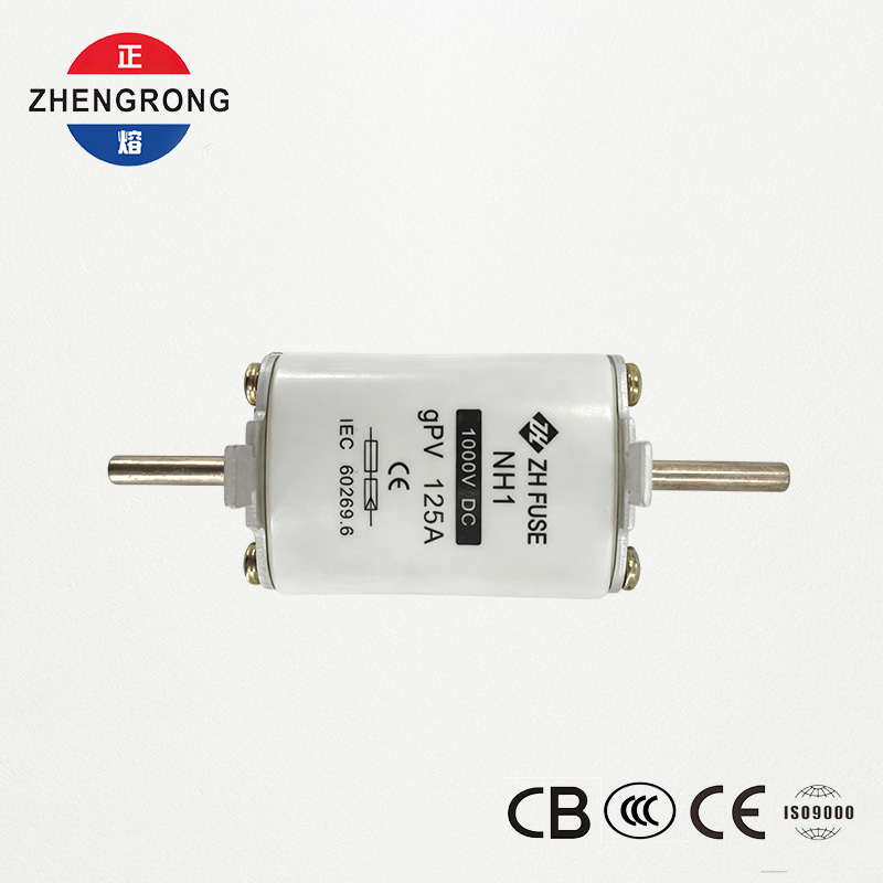 Fusível fotovoltaico DC NH1 125A 1000V | CE e IEC 60269.6 aprovados para painéis solares
