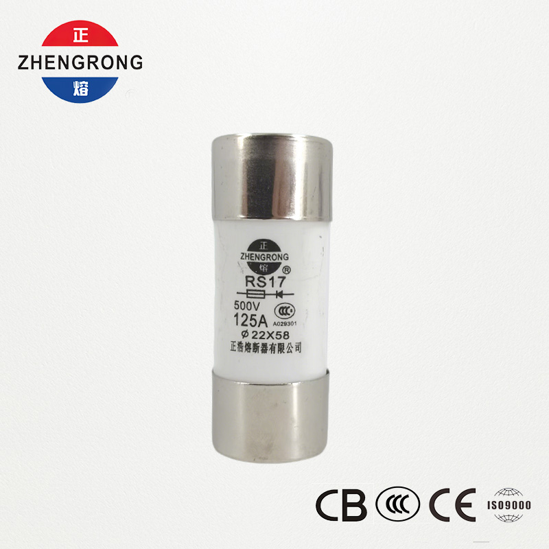 Fusível cilíndrico de ação rápida RS17 125A 500V | 22*58mm | Certificado CCC