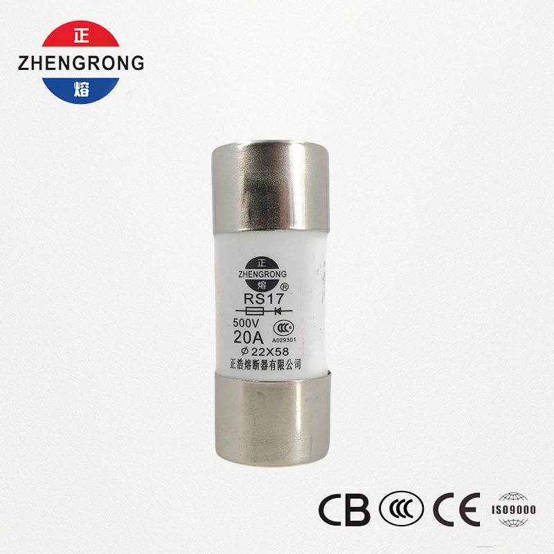 Fusível cilíndrico de ação rápida RS17 20A 500V | 22*58mm | Certificado CCC