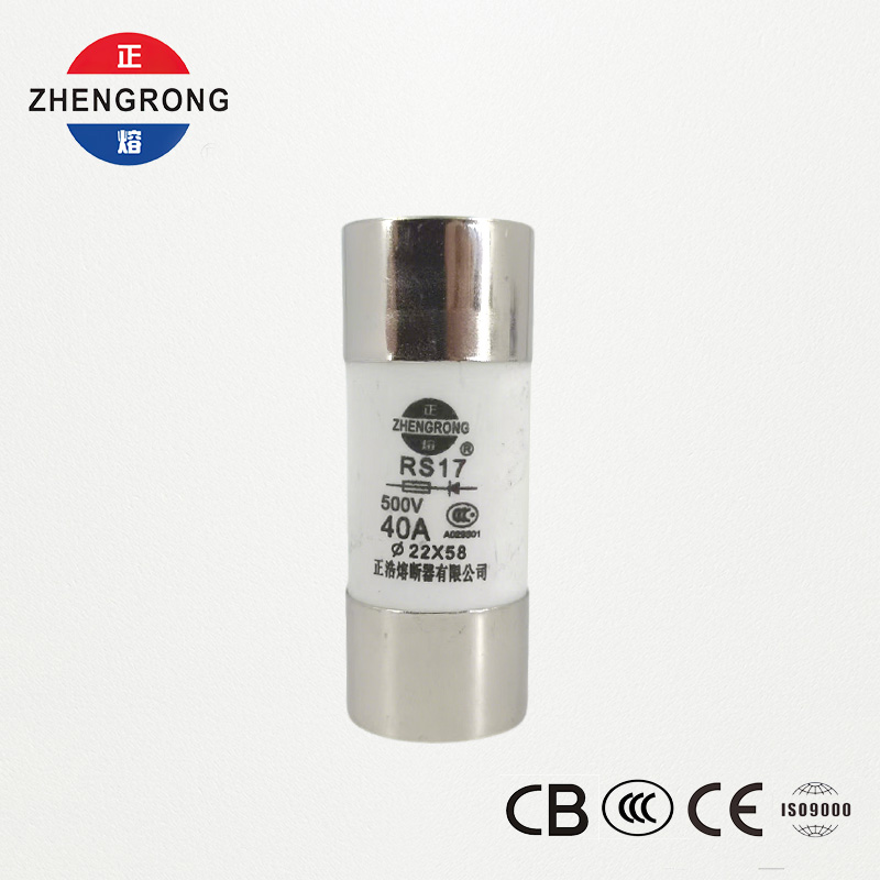 Fusível cilíndrico de ação rápida RS17 40A 500V | 22*58mm | Certificado CCC