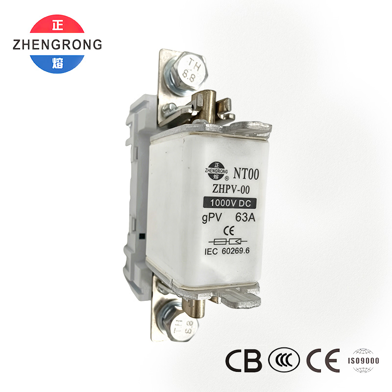 Fusível de proteção fotovoltaica ZHPV-00 63A 1000V DC - certificado CE